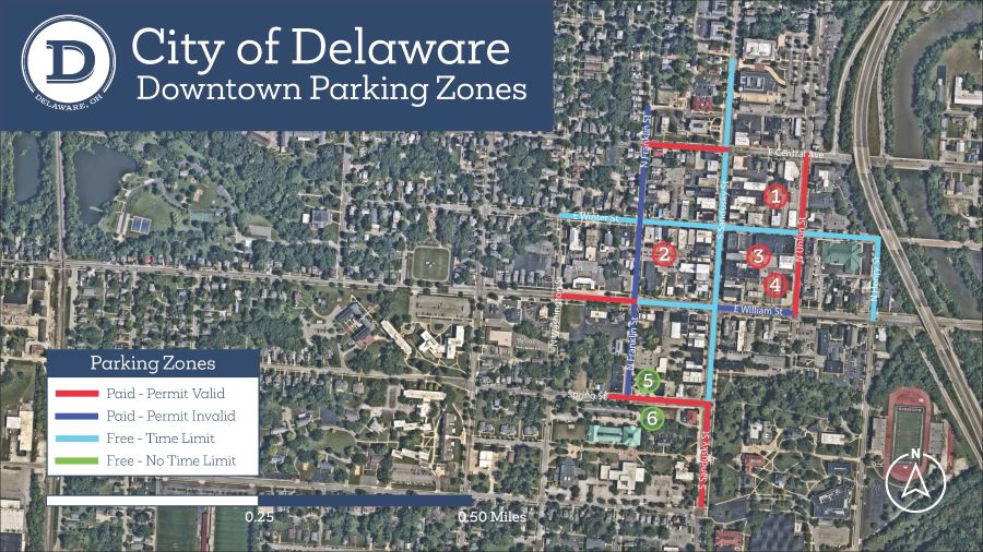 Delaware Downtown Parking Zones